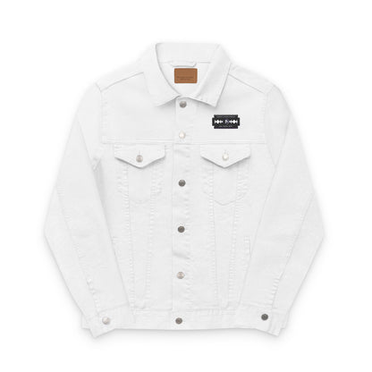 İşlemeli American Express Unisex Kot Ceket,