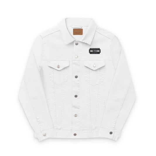 İşlemeli American Express Unisex Kot Ceket,