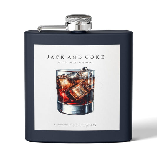 Jack and Coke Paslanmaz Çelik Su Şişesi, 6oz