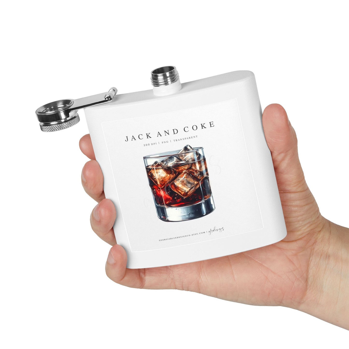 Jack and Coke Paslanmaz Çelik Su Şişesi, 6oz