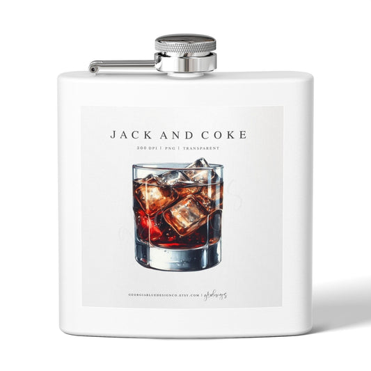 Jack and Coke Paslanmaz Çelik Su Şişesi, 6oz